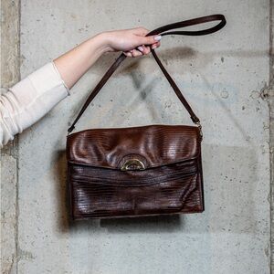 Vintage leather bag/ clutch